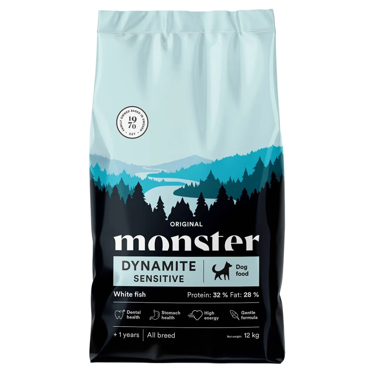 Monster Pet Food Koiranruoat Erityistapeisiin|Koiran Kuivaruoka*Monster Dynamite Sensitive White Fish