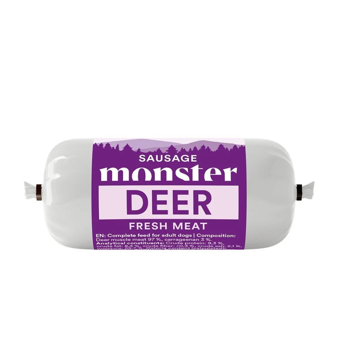 Monster Pet Food Koiran Märkäruoka Ja Makkarat|Pehmeät Koiran Herkut*Monster koiranmakkara, peura