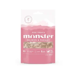 Monster Pet Food Pikkuherkut Ja Treeninamit|Pehmeät Koiran Herkut*Monster lohiherkku 100 g