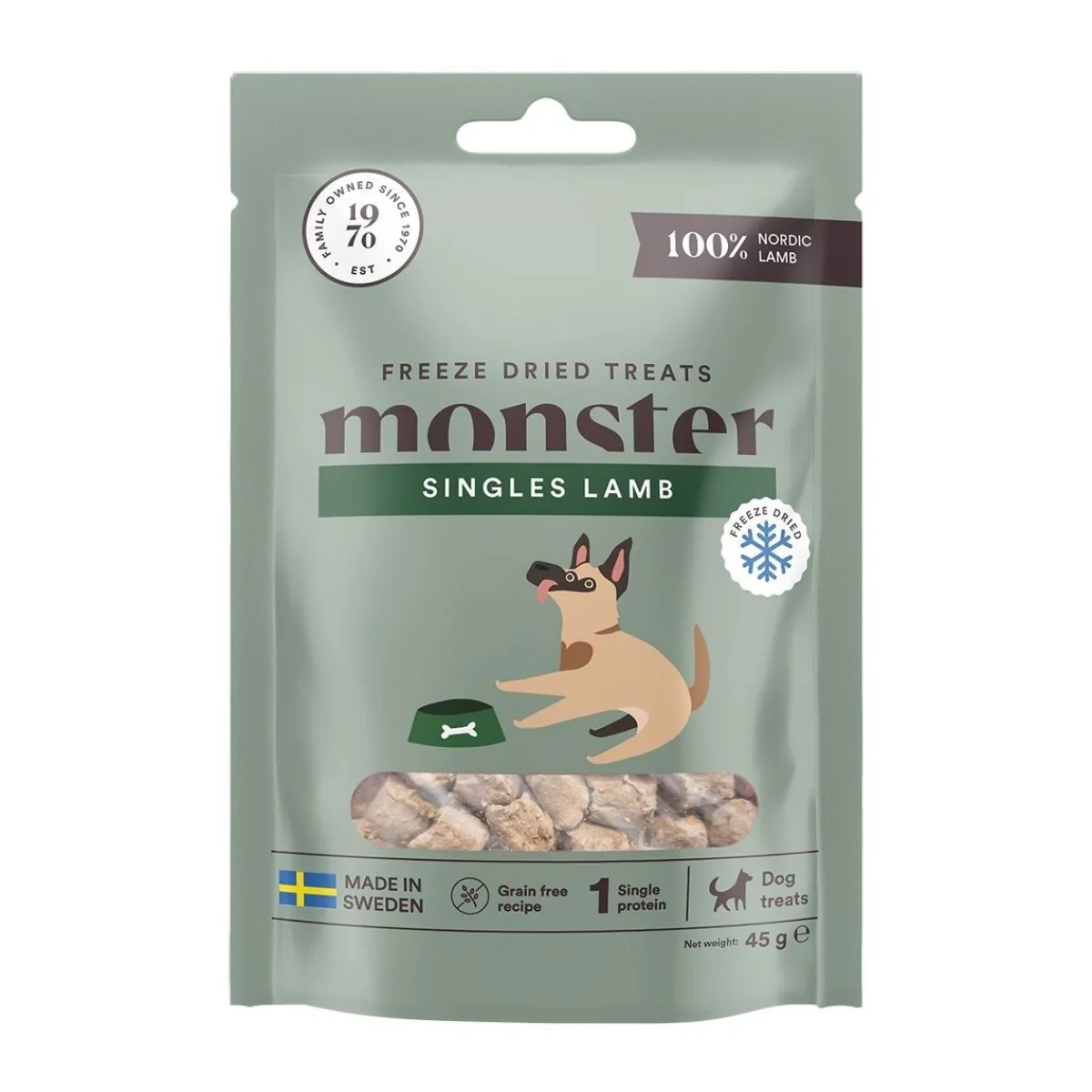 Monster Pet Food Täyslihaherkut|Pakastekuivatut Koiranherkut*Monster pakastekuivattu lammas