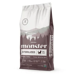 Monster Pet Food Koiranruoat Erityistapeisiin|Koiran Kuivaruoka*Monster Sterilized Kana & Kalkkuna