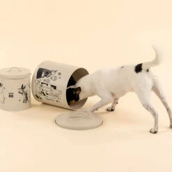 Moomin Koiranpennun Ruokailu|Säilytysastiat*for Pets peltipurkki Muumit 80v. juhlavuosi