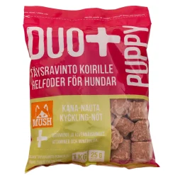 Mush Ruokinnan Monipuolistaminen|Kotimainen Koiranruoka*Duo+ Puppy 1kg