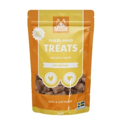 Mush Täyslihaherkut|Pikkuherkut Ja Treeninamit*Freeze-Dried Kanansydän 50g herkku koiralle