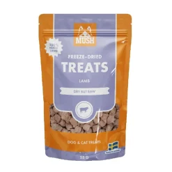 Mush Täyslihaherkut|Pikkuherkut Ja Treeninamit*Freeze-Dried Lammas 55g herkku koiralle
