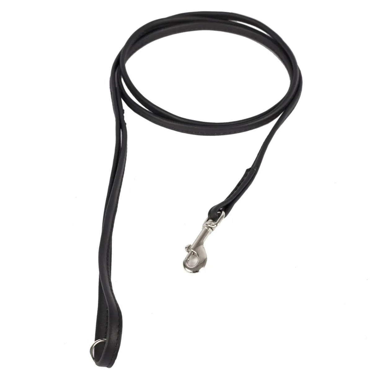 Feel Koiranpennun Ulkoilu|Koiran Hihnat Ja Flexit*Nahkatalutin Leather Slim, musta