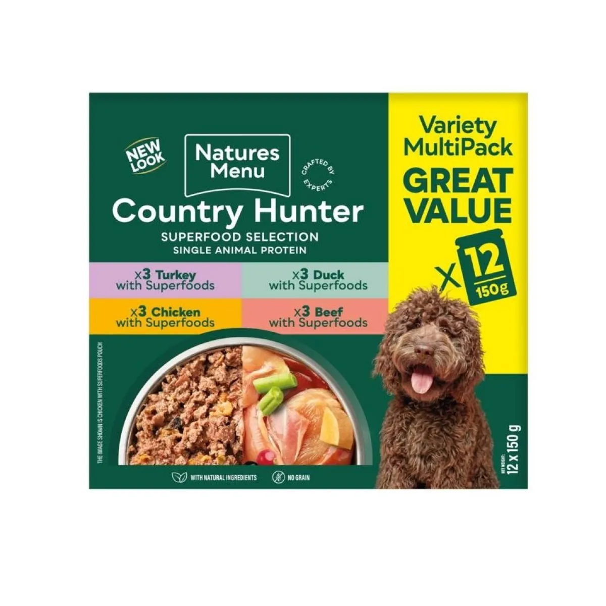 natures:menu Koiran Märkäruoka Ja Makkarat*CH Dog Multipack 12 x 150 g
