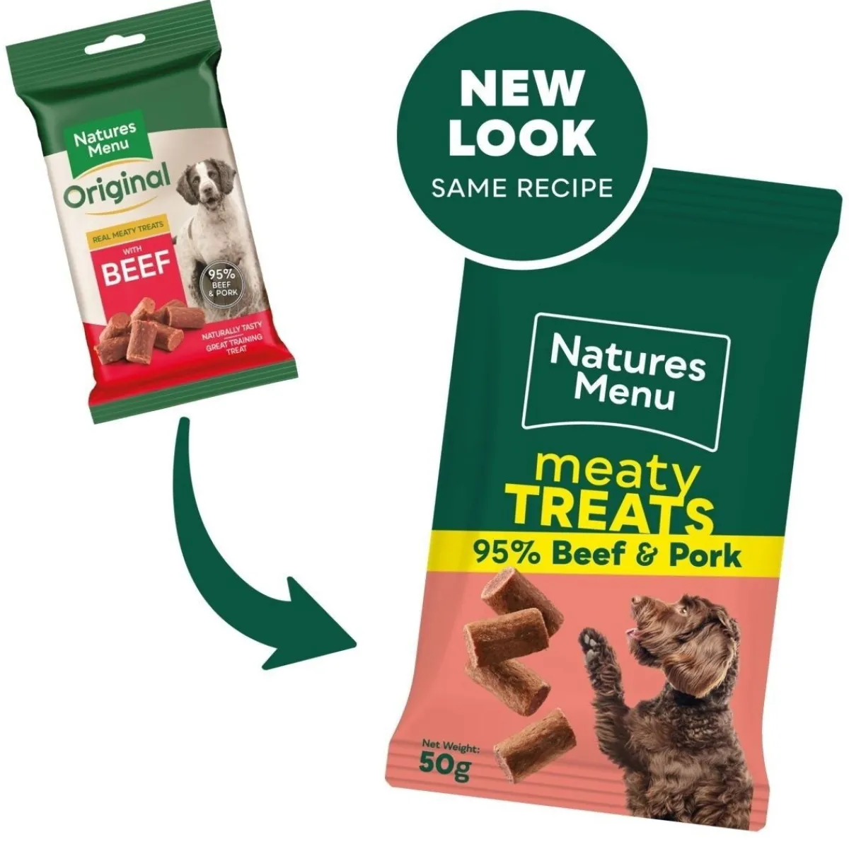natures:menu Pikkuherkut Ja Treeninamit*Natures Menu Nauta-Possuherkku koiralle 50 g