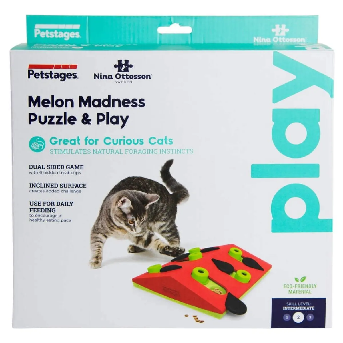 Nina Ottosson Kissan Pelit Ja Aktivointilelut*Cat Melon Madness Puzzle and Play punainen