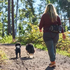 Non-stop dogwear Koiran Hihnat Ja Flexit|Retkeily Koiran Kanssa*Non-Stop Belt laukku vetovyöhön, musta/harmaa