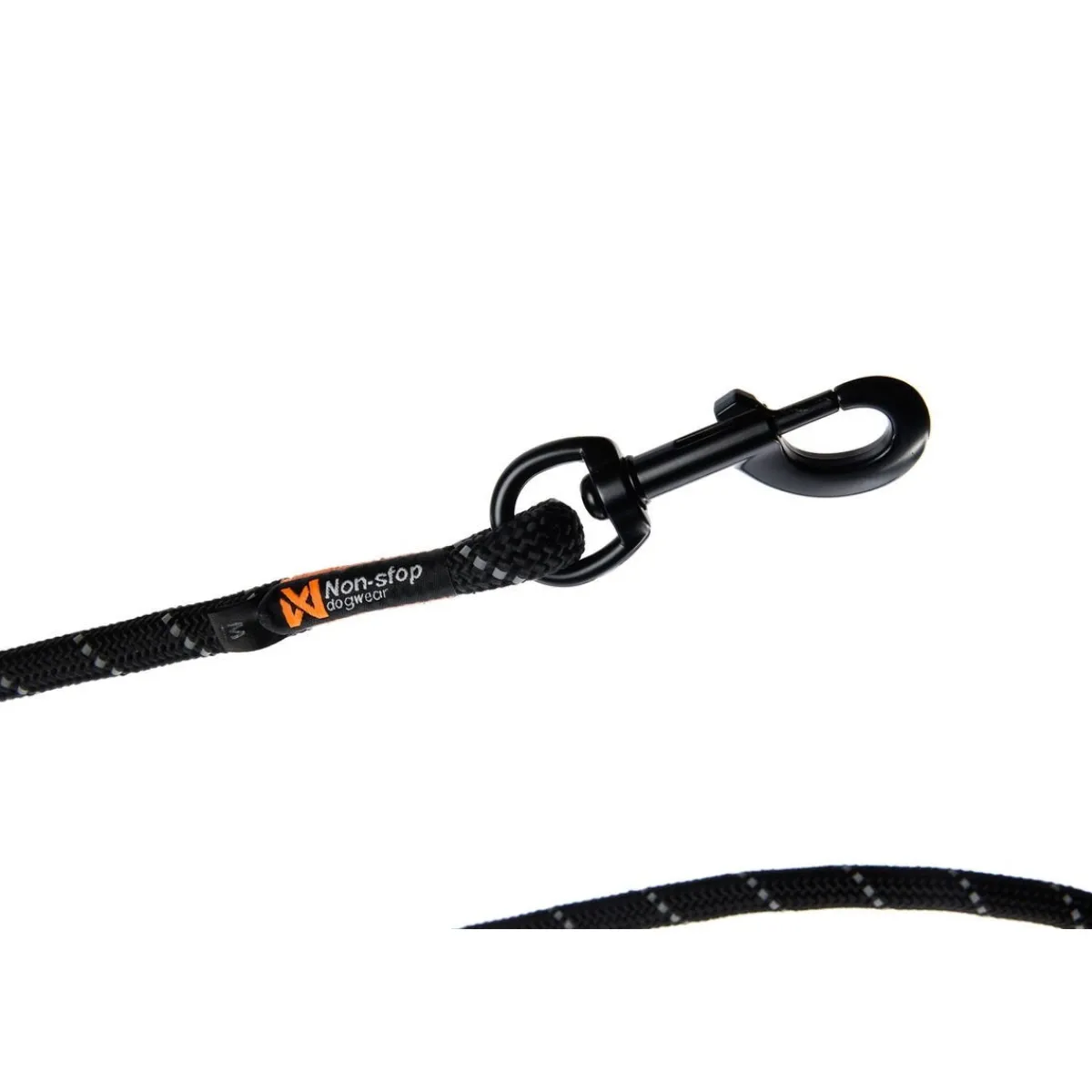 Non-stop dogwear Koiran Hihnat Ja Flexit*Non-Stop Rock säädettävä hihna, musta