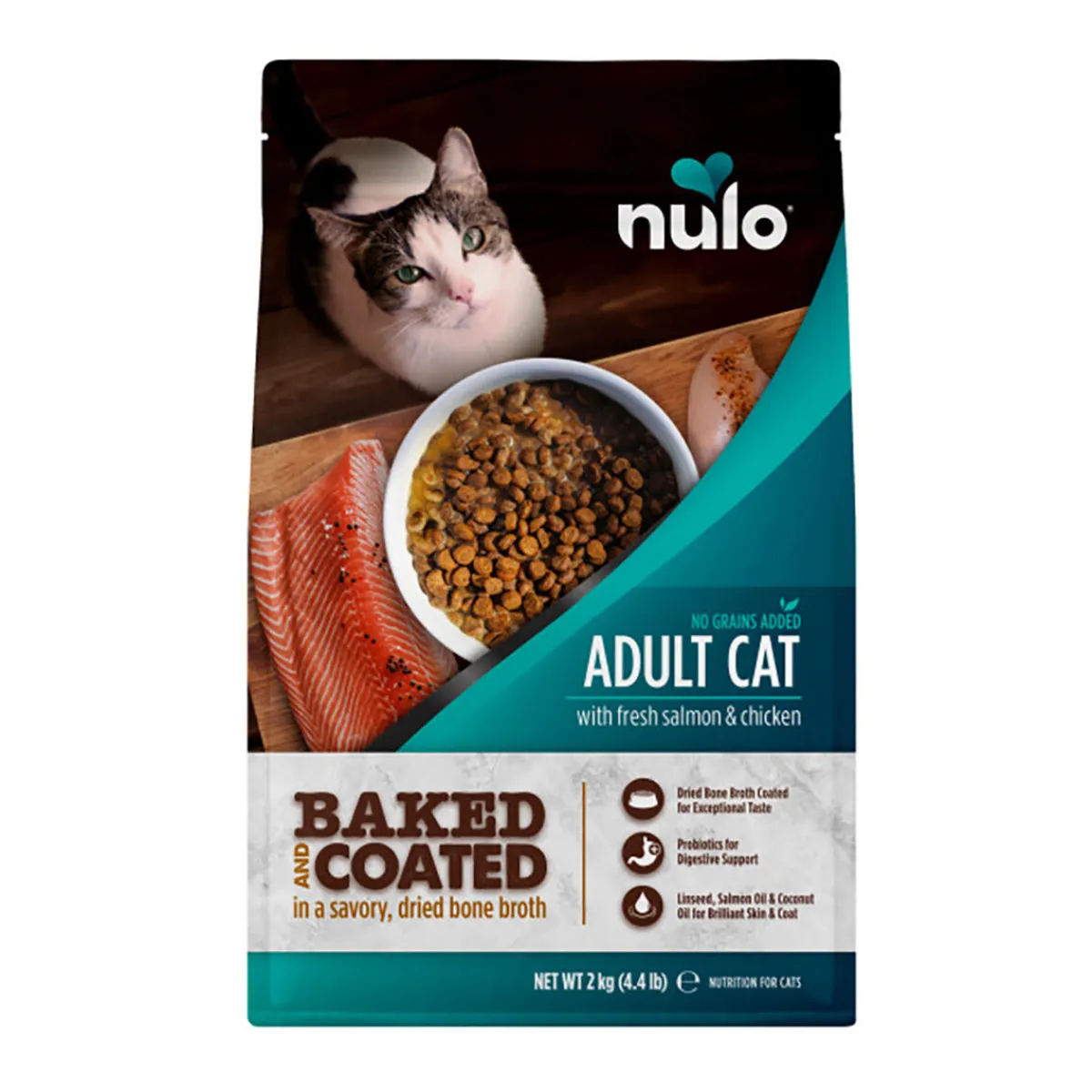 Nulo Viljaton Kissanruoka|Kissan Kuivaruoka*Baked & Coated Cat Adult Fresh Salmon & Chicken