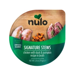 Nulo Kissan Märkäruoka|Uutuudet Kissoille*Signature Stews Cat kana, ankka & kurpitsa liemessä 79 g