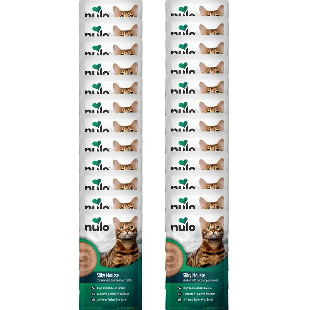 Nulo Kissan Märkäruoka|Uutuudet Kissoille*Silky Mousse Cat kana & ankka liemessä 79 g