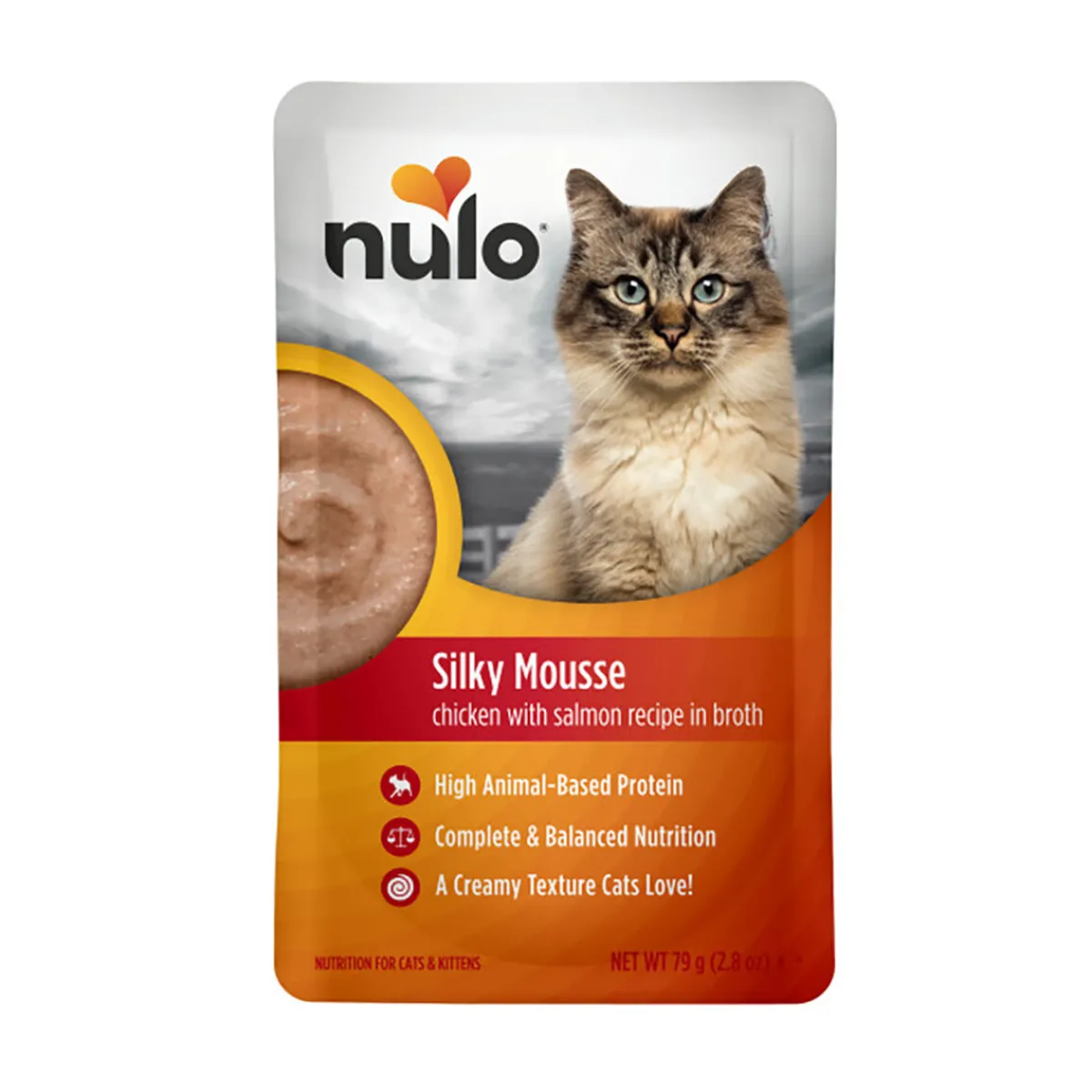 Nulo Kissan Märkäruoka|Uutuudet Kissoille*Silky Mousse Cat kana & lohi liemessä 79 g