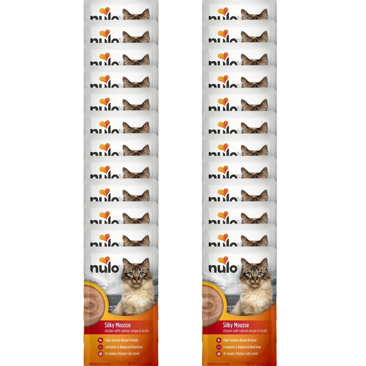 Nulo Kissan Märkäruoka|Uutuudet Kissoille*Silky Mousse Cat kana & lohi liemessä 79 g