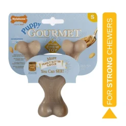 Nylabone Koiranpennun Lelut|Koiranpennun Lelut*Puppy Gourmet wishbone, maapähkinävoi S