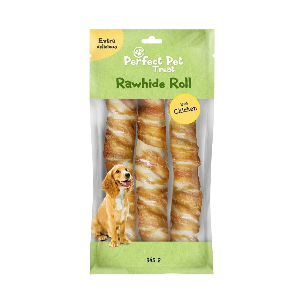 Perfect Pet Tarjoukset Koirille|Puruluut*kanapururulla 26cm 3kpl, 345g