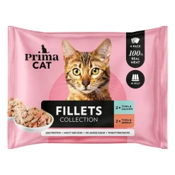 PrimaCat Kissan Märkäruoka*Tonnikala & Katkarapu / Lohi hyytelössä