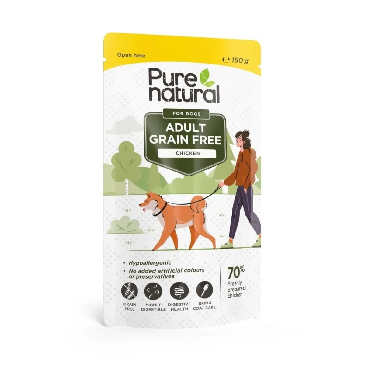 Purenatural Koiran Märkäruoka Ja Makkarat*Adult kana, 150g
