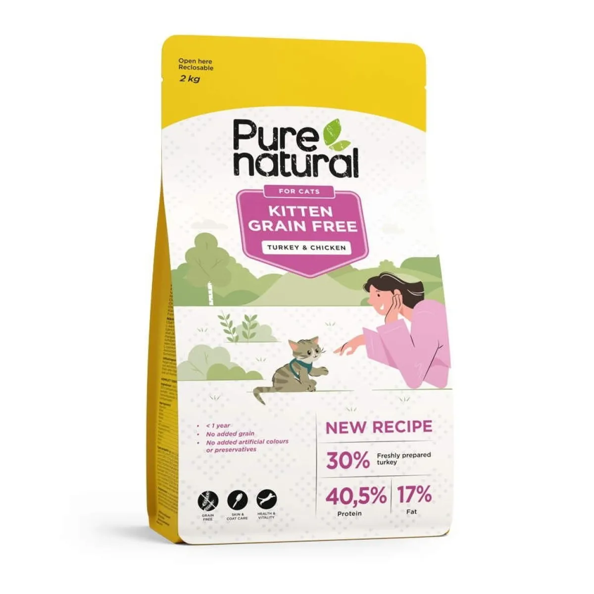 Purenatural Kissanpennun Ruoka|Kissanpennun Ruoka*Cat Kitten Grain Free Chicken & Turkey