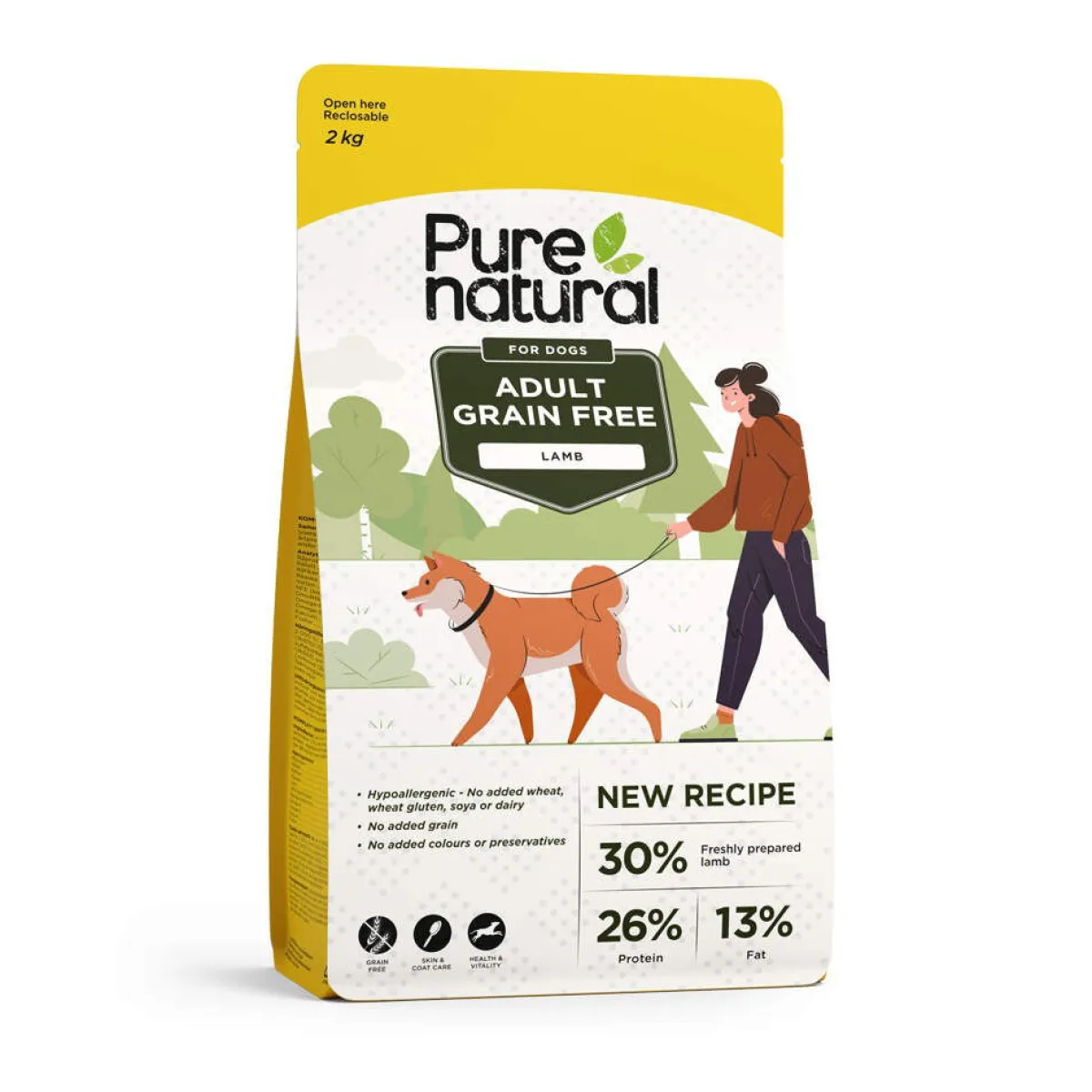 Purenatural Koiran Kuivaruoka*Dog Adult Grain Free Lamb 2 x 12 kg, vain verkosta
