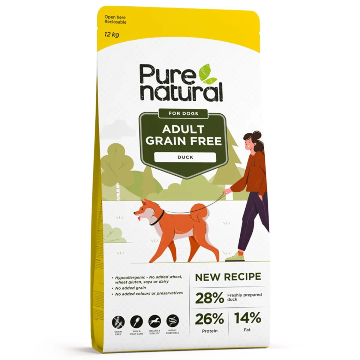 Purenatural Koiran Kuivaruoka*Dog Adult Grain Free Duck 2 x 12 kg, vain verkosta
