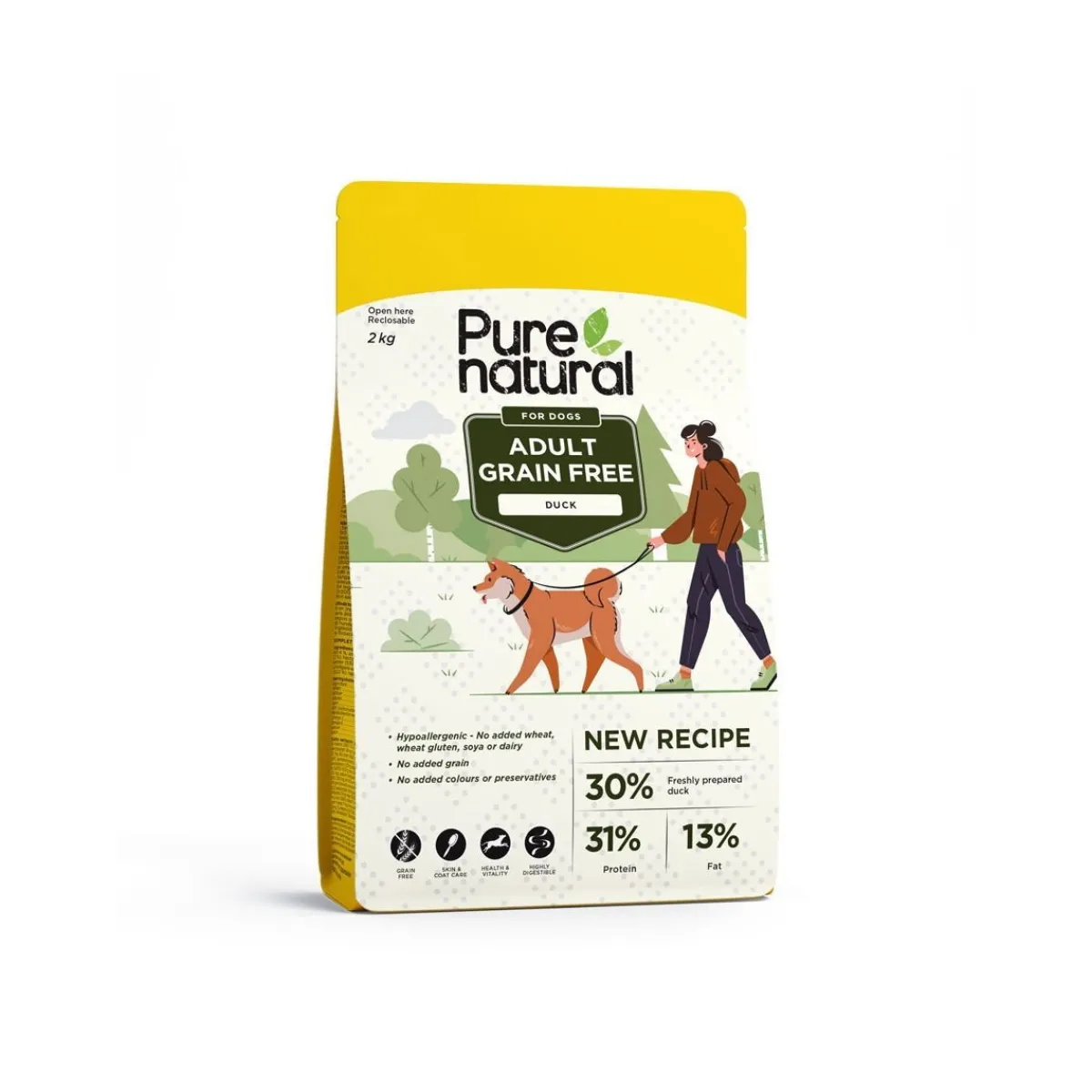 Purenatural Koiran Kuivaruoka*Dog Adult Grain Free Duck 2 x 12 kg, vain verkosta