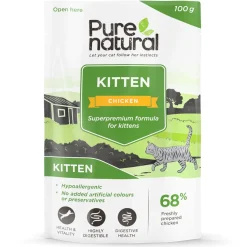 Purenatural Kissan Märkäruoka|Kissanpennun Ruoka*Kitten kana & riisi, 100g