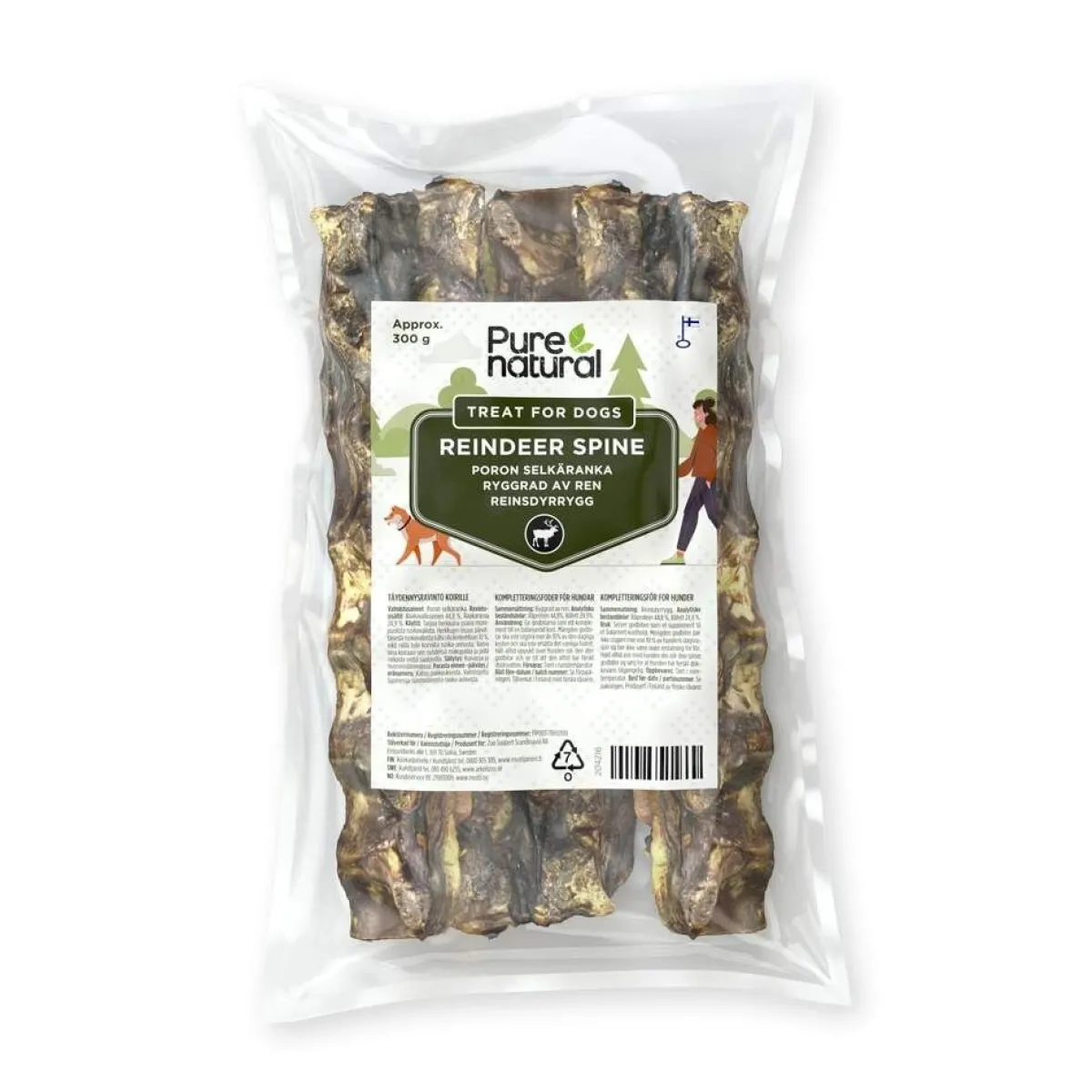 Purenatural Täyslihaherkut|Puruluut*poronselkäranka 300 g