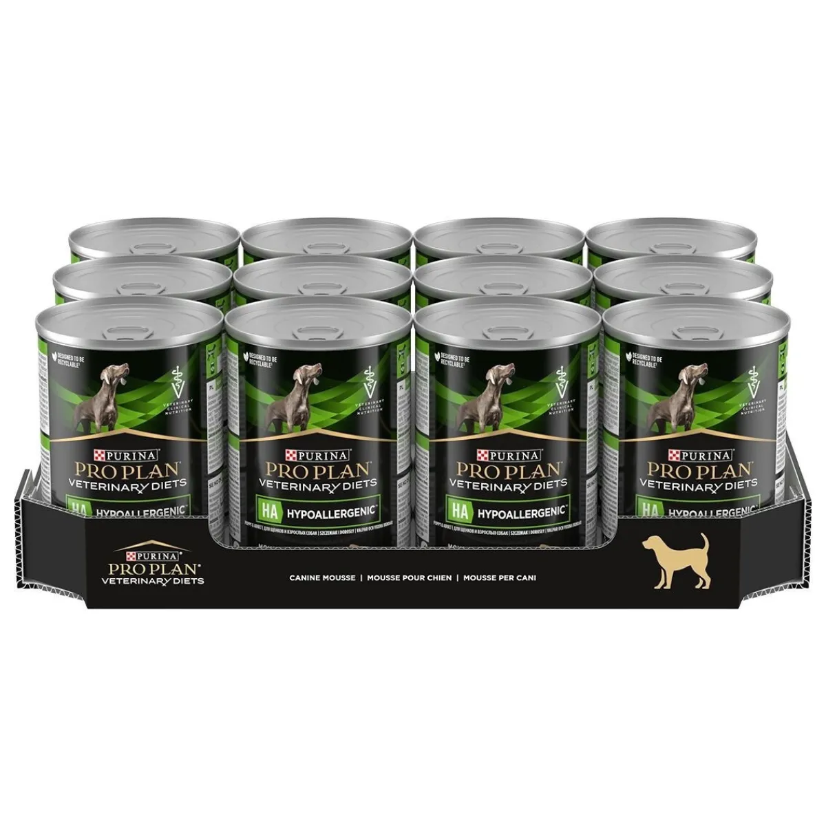 Purina Veterinary Diets Koiran Allergiat|Koiran Eläinlääkäriruoka*Purina Pro Plan Veterinary Diets Canine Adult HA Hypoallergenic Mousse 400 g