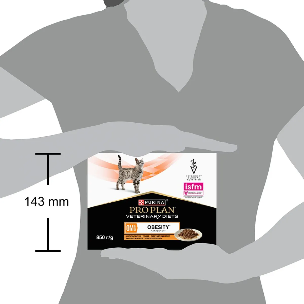 Purina Veterinary Diets Kissan Ylipaino|Kissan Erikoisruoka*Purina Pro Plan Veterinary Diets Cat OM Chicken 10x85g