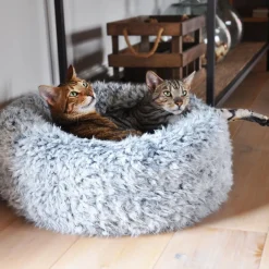 Rosewood Koiran Pedit Ja Alustat|Koiran Pedit*Pyöreä peti Silwer fluff