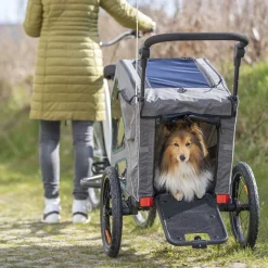 Trixie Lemmikkirattaat|Matkustaminen*Pyöräkärry Premium, harmaa