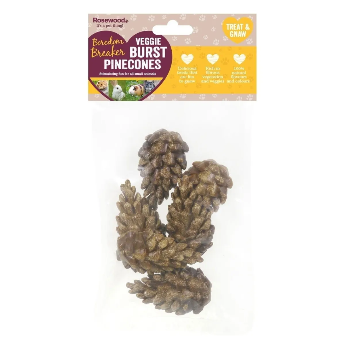 Rosewood Kanin Herkut|Hamsterin Herkut*Veggied burst pinecones 6 kpl