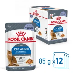 Royal Canin Kissan Märkäruoka|Vähärasvainen Kissanruoka*Cat Light Weight Care Jelly, 12 x 85 g