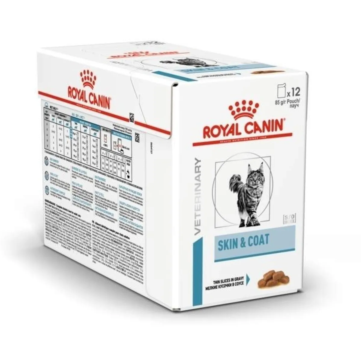 Royal Canin Veterinary Diets Kissan Ihosairaudet|Kissan Erikoisruoka*Royal Canin Derma Skin & Coat Cat wet 12 x 85 g