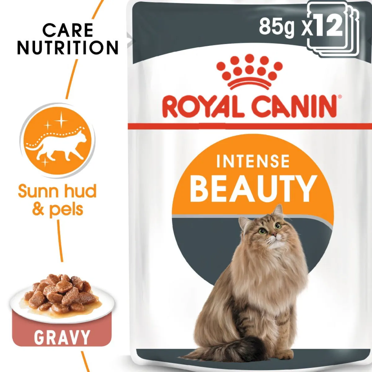 Royal Canin Kissan Märkäruoka*Hair & Skin Care Gravy 85g, 48-pack