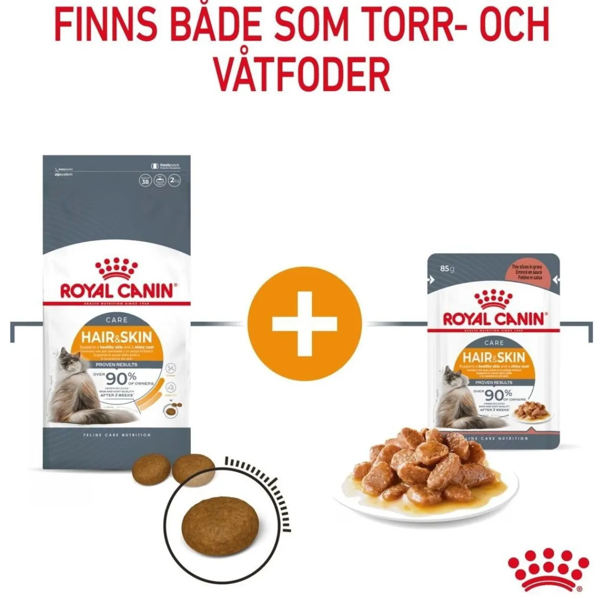 Royal Canin Kissan Märkäruoka*Hair & Skin Care Gravy 85g, 48-pack