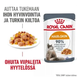 Royal Canin Kissan Märkäruoka*Hair & Skin Care Jelly 85g, 48-pack