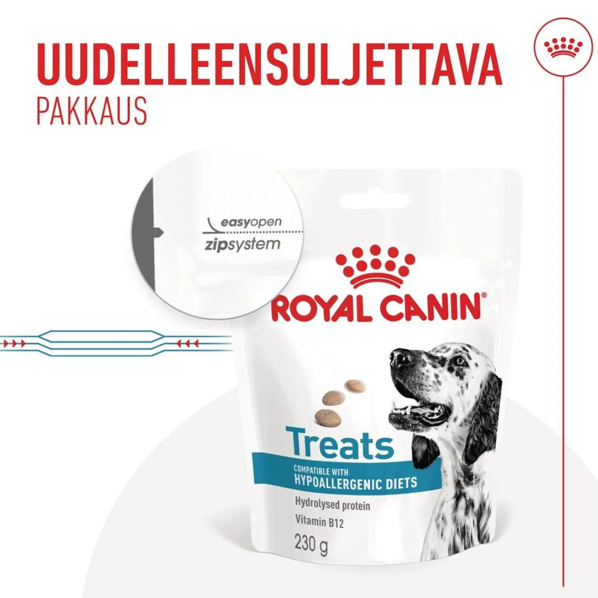 Royal Canin Veterinary Diets Eläinlääkäriherkut|Koiran Allergiat*Royal Canin Hypoallergenic Treats 230 g