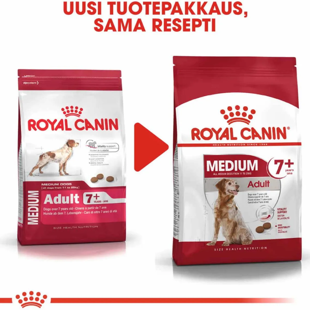 Royal Canin Koiran Kuivaruoka*Medium Adult 7+ 2 x 15kg