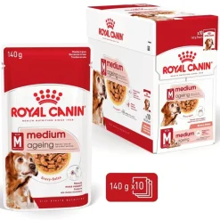 Royal Canin Koiran Märkäruoka Ja Makkarat|Senioriruoka*Medium Ageing Wet 10 x 140 g