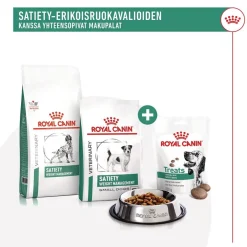Royal Canin Veterinary Diets Koiran Ylipaino|Eläinlääkäriherkut*Royal Canin Satiety Treats 230 g