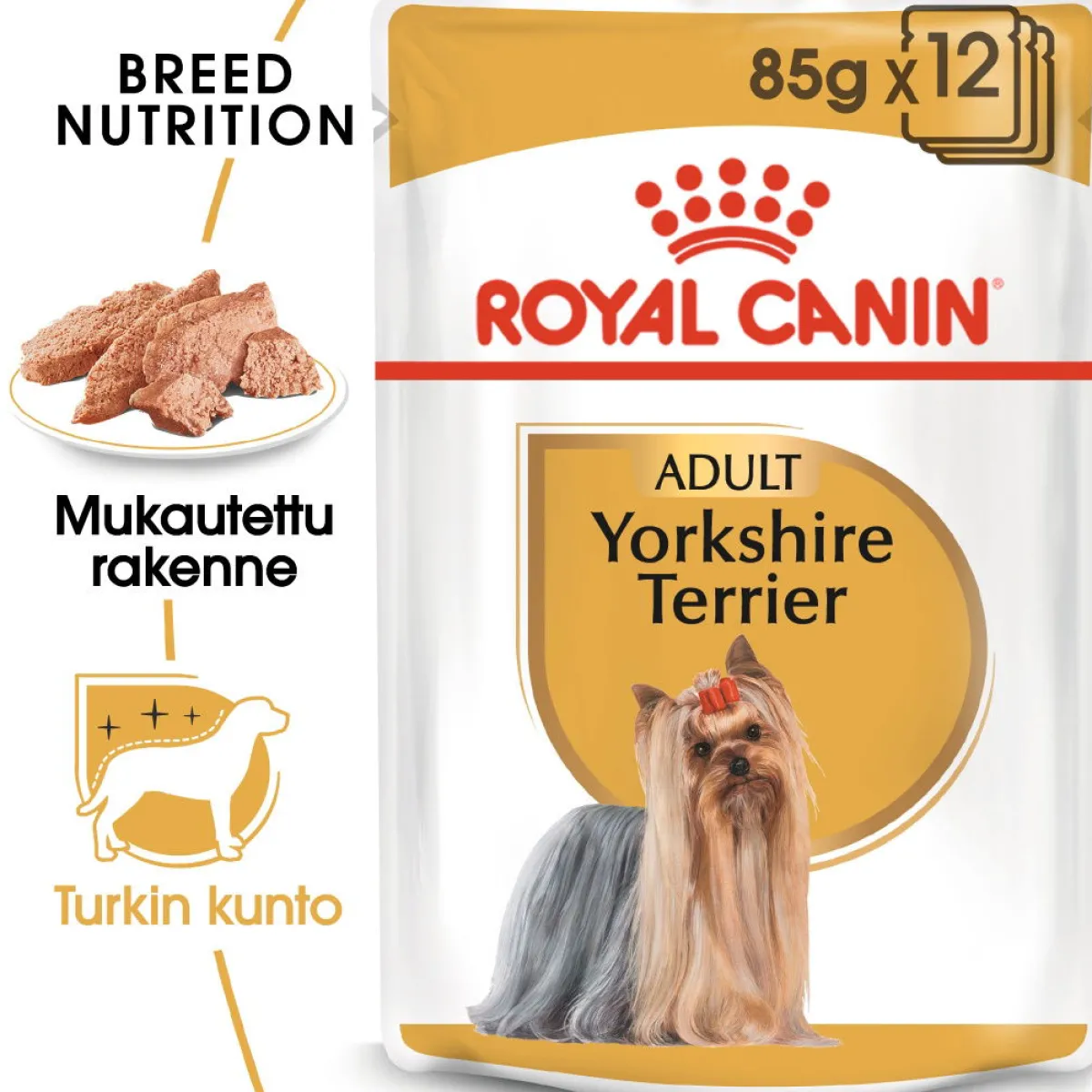 Royal Canin Tarjoukset Koirille|Koiran Märkäruoka Ja Makkarat*Yorkshire Wet 12 x 85 g
