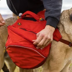 RuffWear Koiran Reput|Retkeily*koiran reppu Palisades Pack, punainen