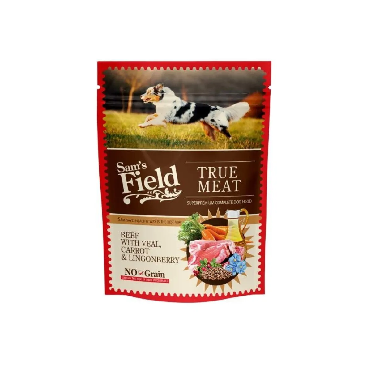 Sam's Field Viljaton Koiranruoka|Koiran Märkäruoka Ja Makkarat*SamField Dog Beef 260 g