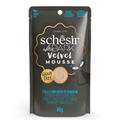 Schesir Kissan Märkäruoka|Viljaton Kissanruoka*After Dark Velvet Mousse kana & muna 80 g