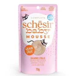 Schesir Kissan Märkäruoka|Kissanpennun Ruoka*Baby Mousse lohi 70 g