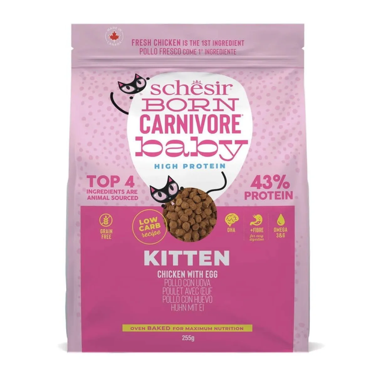 Schesir Viljaton Kissanruoka|Kissan Kuivaruoka*Born Carnivore Kitten kana & muna